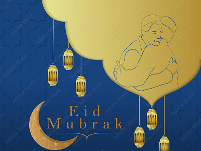 Happy Eid Mubarak Design Vector Post Background Design concept design eid eid mubarak illustration mubarak poster social media post template