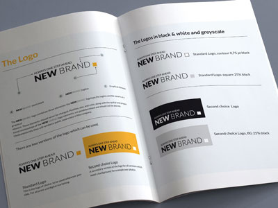Brand Guidelines book brand brand guidelines branding corporate identity design guidelines designer guide guidelines identity indesign template usage guideline