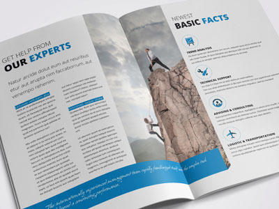 Business Brochure 12 Pages brochure business brochure financial gray grey image brochure indesign indesign template professional report template