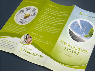 Trifold Future business brochure environment financial fresh future green indesign template threefold tri fold tri fold brochure trifold