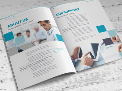 Corporate Brochure Blue