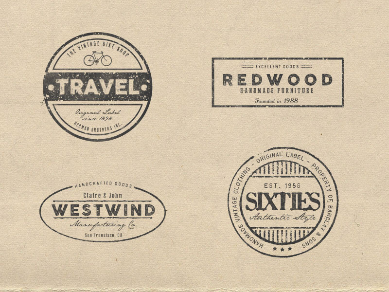 Stamped Logos by Andrea Maisenbacher on Dribbble