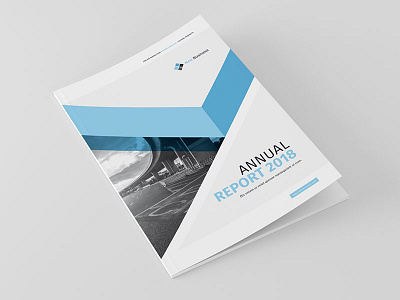 Annual Report 2018 annual report blue brochure business business plan catalogue company company profile indesign informational template
