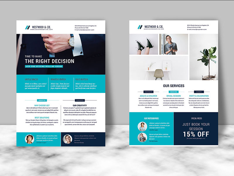 Portfolio & Corporate Flyer by Andrea Maisenbacher on Dribbble