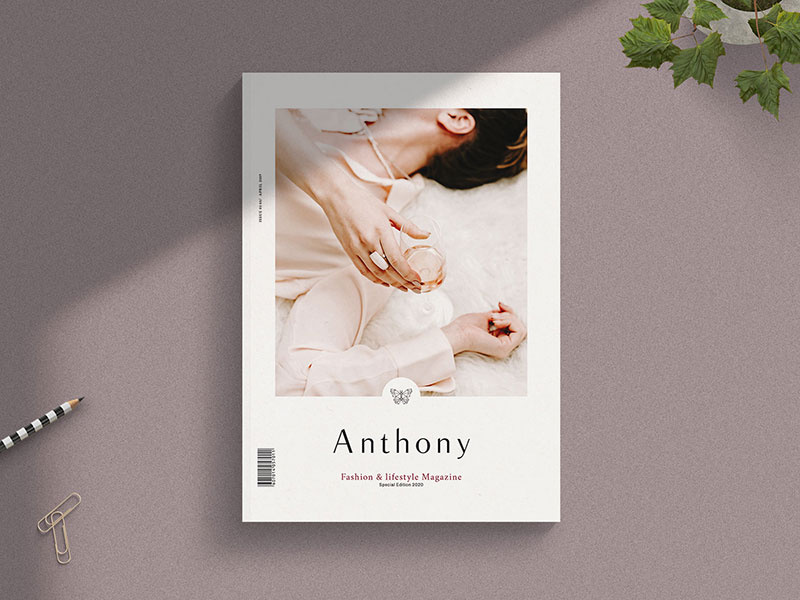 Anthony - Magazine Template magazin magazine design modern minimal feminine magazine template indesign