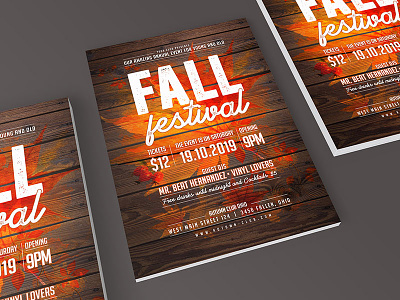 Fall Festival Flyer autum autumn party church fall festival flyer poster
