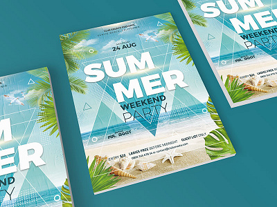 Summer Party Flyer beach party party event party flyer photoshop summer template