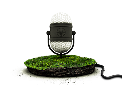 Golf Tournament Promo 3d advertising cable cinema 4d golf microphone photomanipulation photoshop radio render sport zbrush