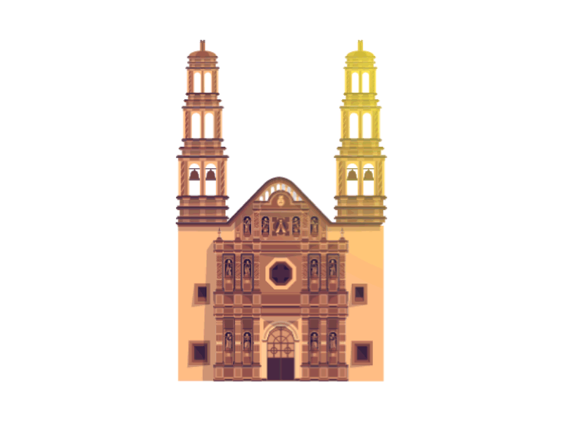 Catedral - CUUMX 2d after effects chihuahua history illustration illustrator loop mexico motion graphics project