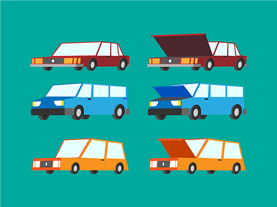 Cars for repair after effects illustrator motion graphics vector vector illustration work