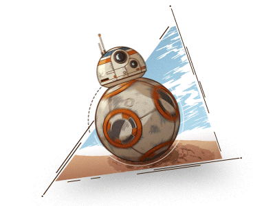 BB8 after effects animation gif motion graphics