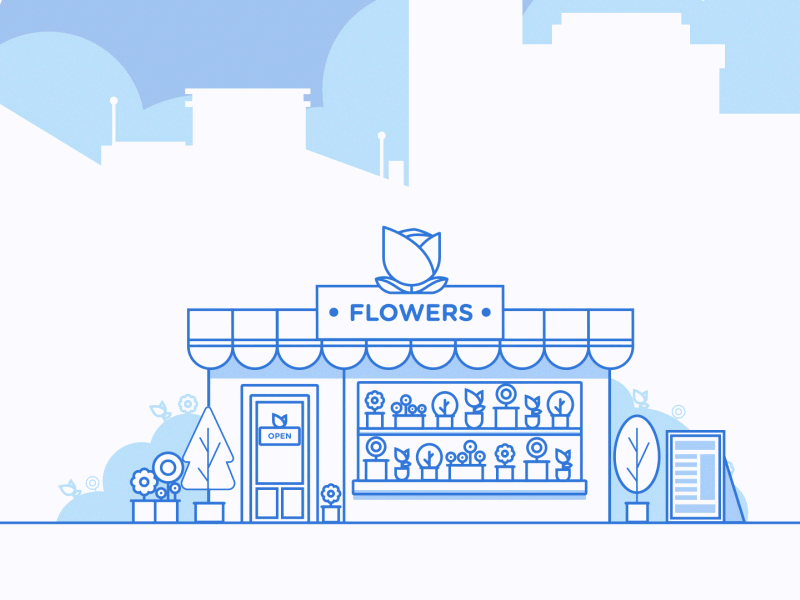 Flower Shop in Motion after effects animation illustration motion graphics