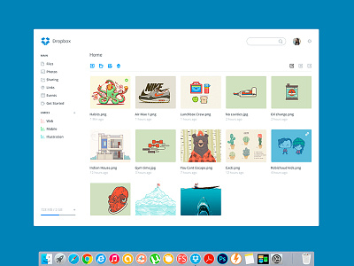 Dropbox design dock dropbox max os redesign web