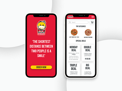 Butlers Pizza App app design illustration typography ui ux website