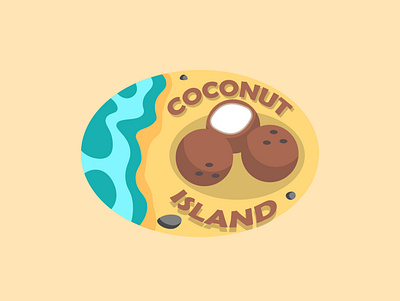 Coconut Island adobe art brand brand identity branding coconut design flat flatdesigns graphicdesign icon illustration illustrator indie logo logoinspiration minimal typo vector vectorart