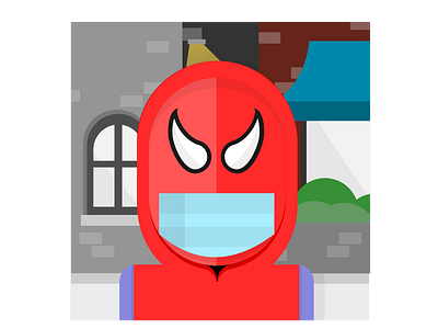 spiderman animation art design flat illustration illustrator minimal vector