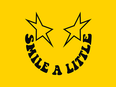 smile a little artwork design fashion graphic design illustration logo punk rocknroll smile smiley typo typography yellow