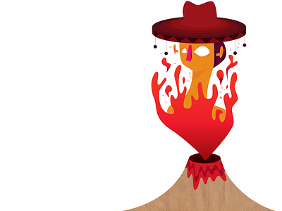 ¡Ay, caramba! art artist character character concept fire flame graphicdesign illustration vector volcano