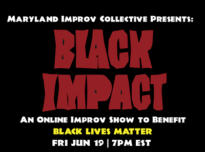 Black Impact Poster benefit black lives matter branding design fundraiser improv logo photoshop vector