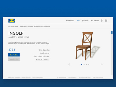 IKEA Shopping Page ux uı webdesign website