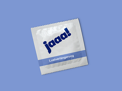 Jaaa! Condom blue codom design ja! packaging rewe