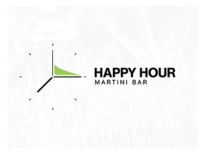 Happy Hour negativespace logolounge liquor booze martini evolvered hour happy logo