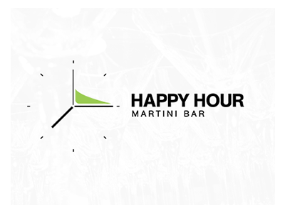 Happy Hour booze evolvered happy hour liquor logo logolounge martini negativespace