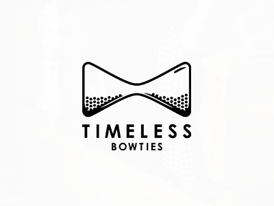 Timeless Bowties bow bowtie evolvered fashion hourglass negativespace sandclock tie time timeless лого логотип
