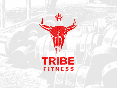 TribeFitness evolvered fitness grunge gym identity logo logolounge muscles tribe лого логотип