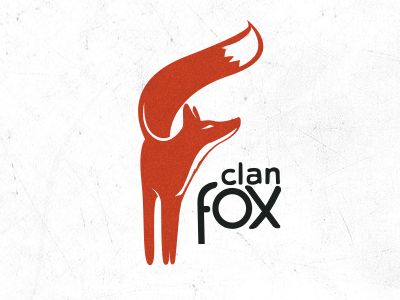 Clan Fox Logo evolvered fox logo logo design logolounge mark orange red symbol