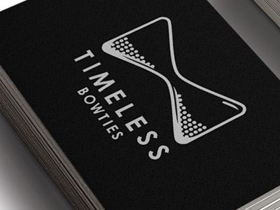Timeless Bowties bow bowtie businesscard card evolvered fashion hourglass logomark sandclock tie time timeless