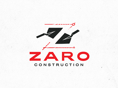 Zaro Construction alex evo boston logo boston logo designer construction logo logodesign negative space trowel