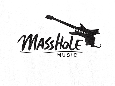 Masshole alex evo boston custom custom logo electric guitar guitar logo logo design logomark mass massachusetts music
