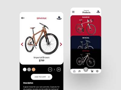 Bicycle Mobile App 2020 app bicycle bike concept design ecommerce interface mobile mobile app shop ui ux