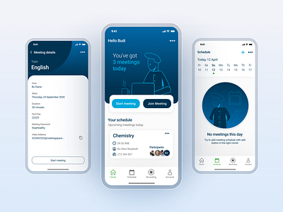Meeting Mobile App by Alferdio Wijaya on Dribbble