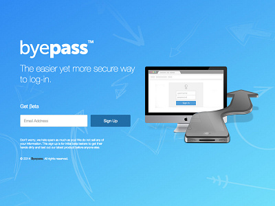 Byepass - Beta Sign Up Page