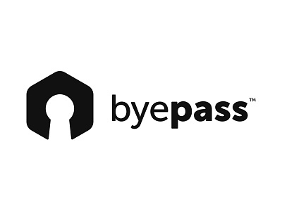 Official Byepass Logo key logo logotype security startup typography vector