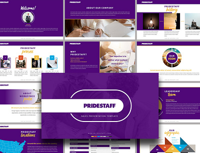 PrideStaff design modern design powerpoint powerpoint template presentation template template typography