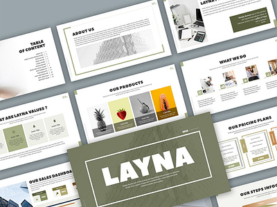 Layna Business Presentation Template business company modern powerpoint presentation slides template