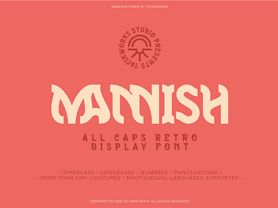 Mannish All Caps Retro Display Font retro font retro typeface serif typeface