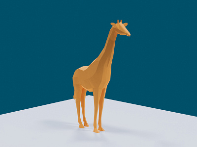 Low Poly Giraffe 🦒 3d animal blender design giraffe illustration low poly lowpoly lowpolyart render