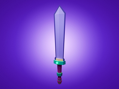 Low Poly Sword 3d blender design illustration low poly lowpoly lowpolyart render sword