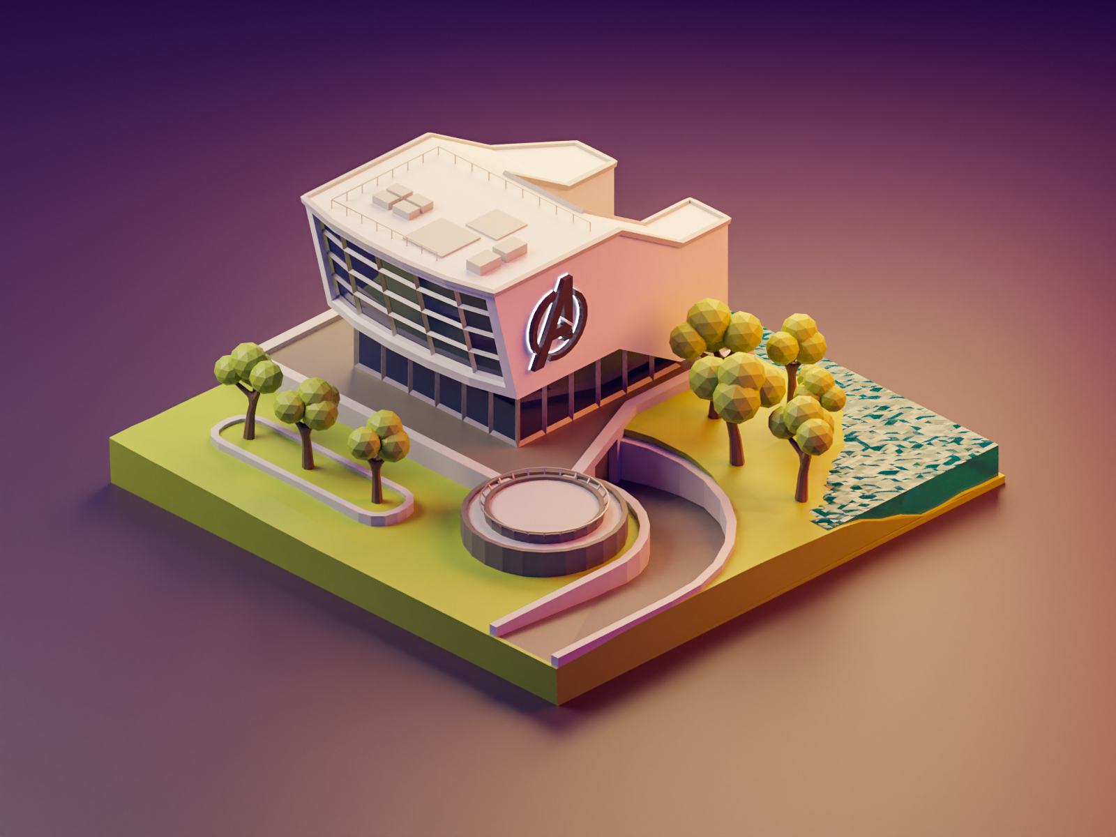 Low Poly Avengers HQ 🏡 by Garu Games on Dribbble
