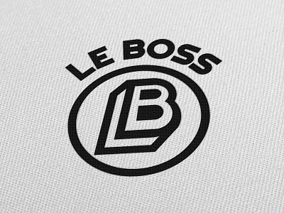 LE BOSS 2d black brand clothes illustrator logo simple white