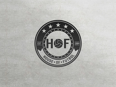 House of Futbol ball black and white crest fan final futbol logo stars