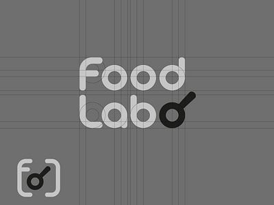 FOODLAB font food icon illustrator lab lettering logo rounded simple