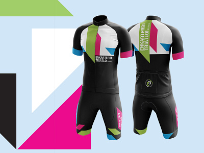 Short cycling kit cycling kit design agency geometric polygon