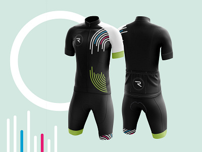 COMPAS Design cycling kit cyclist flat geometric jersey modern simple sportswear