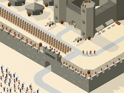 Isometric Illustration detail geometric illustrator isometric medieval