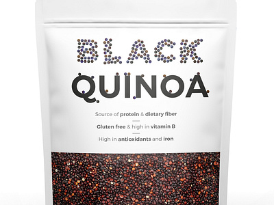 Black Quinoa black quinoa grains health illustration illustrator nuts packaging quinoa seeds simple
